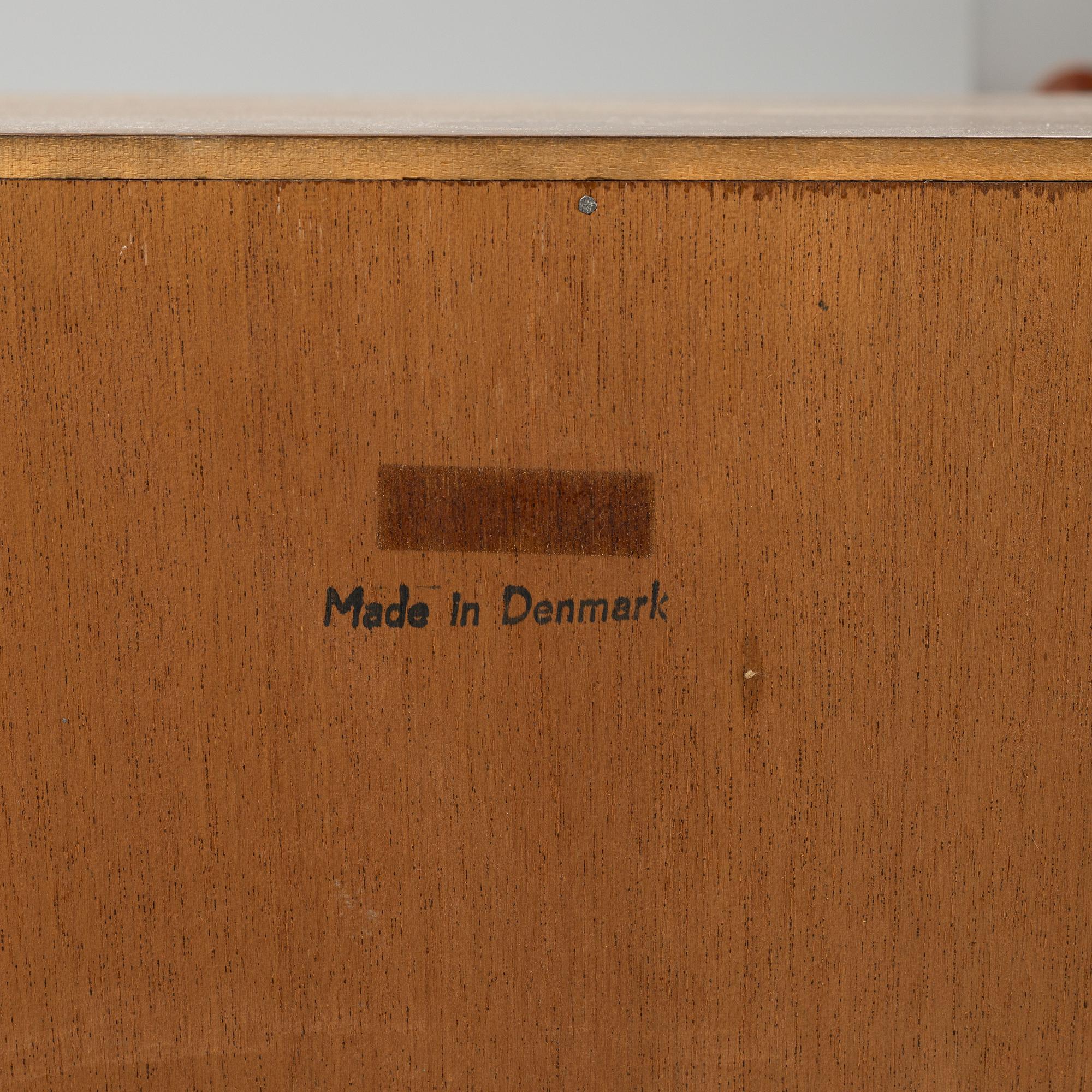 A walnut veneered drinks cabinet, Silkeborg, Denmark, 1960's.
