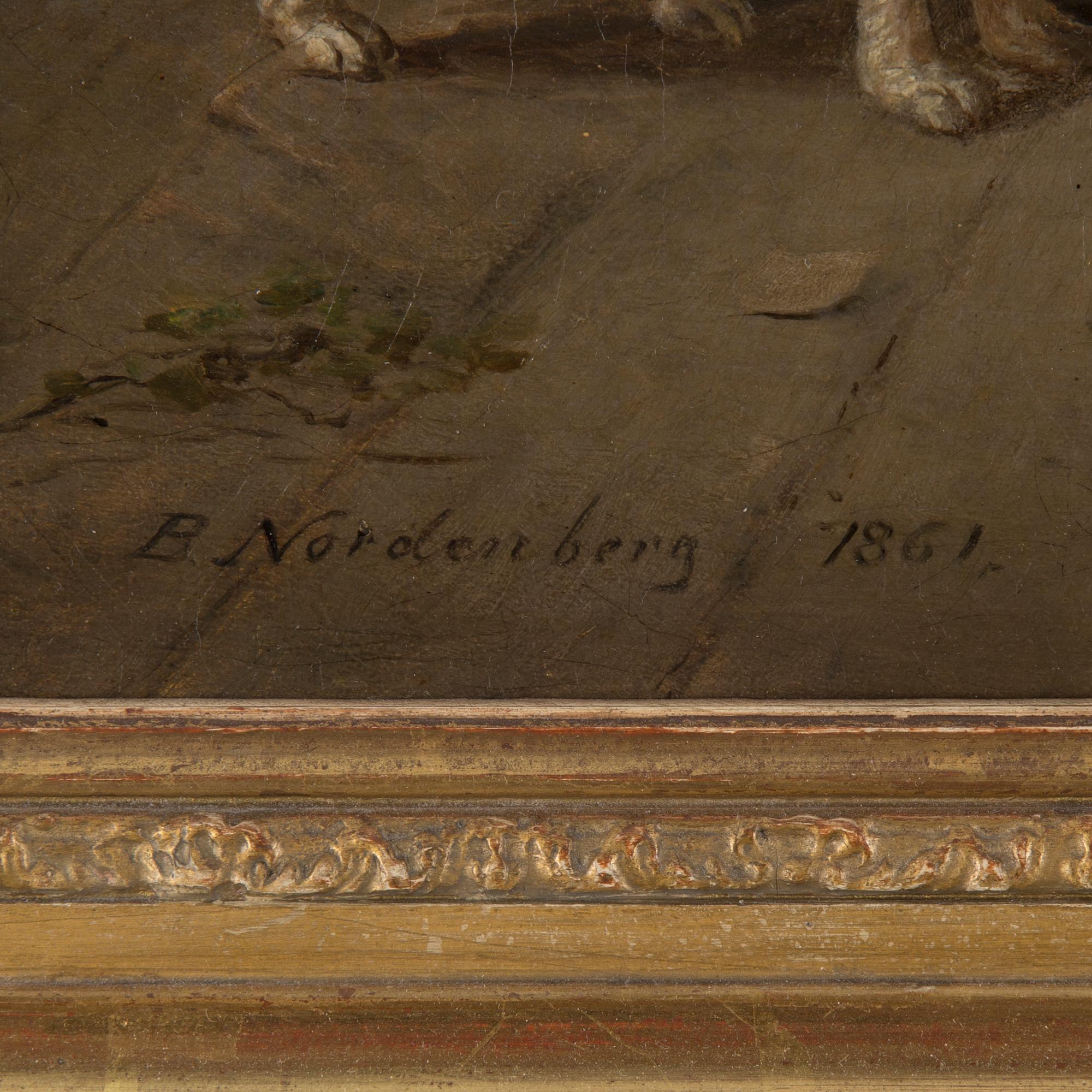 BENGT NORDENBERG, oil on relined canvas, signed B. Nordenberg and dated 1861.