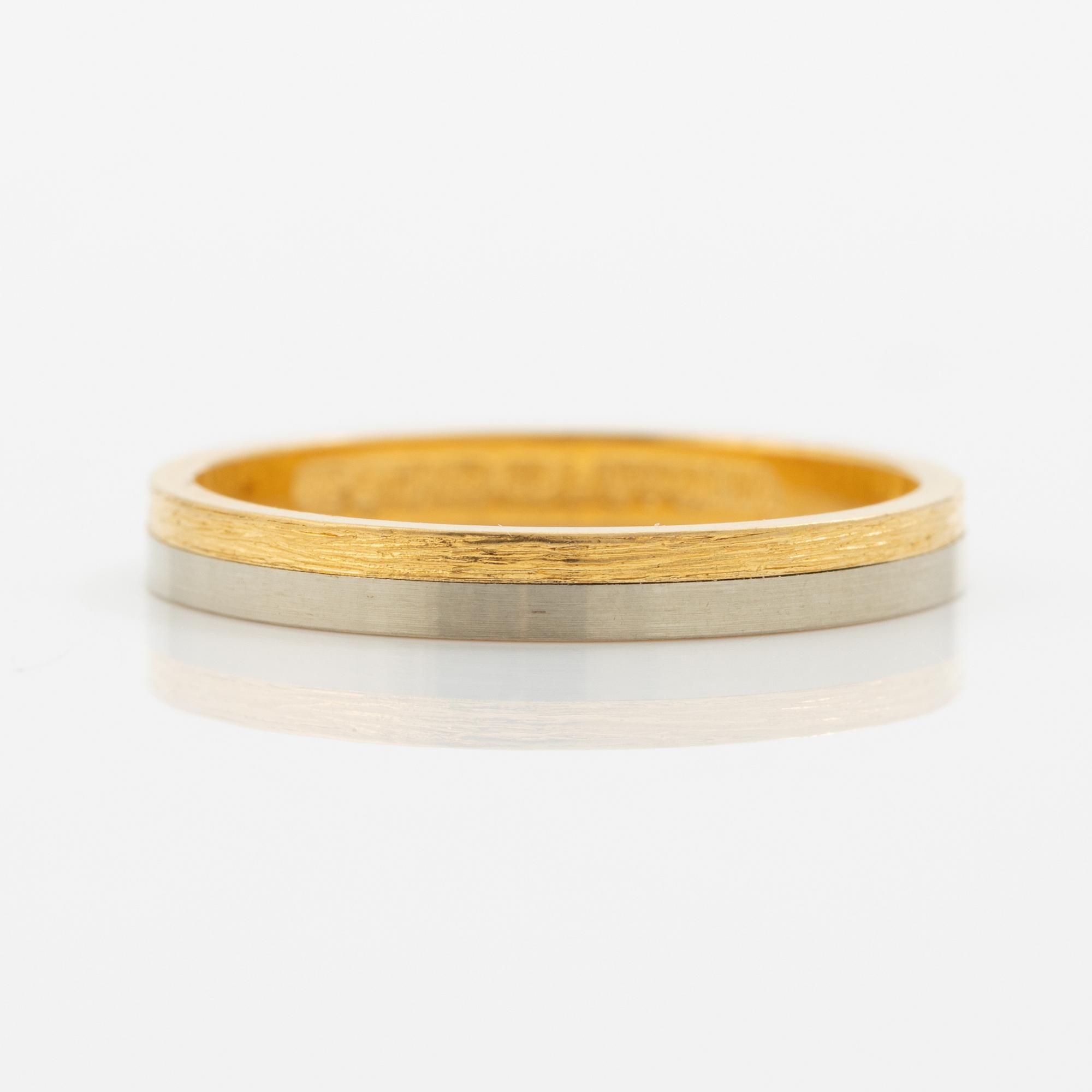 Lapponia, ring 18K gold and white gold, Finland 1978.