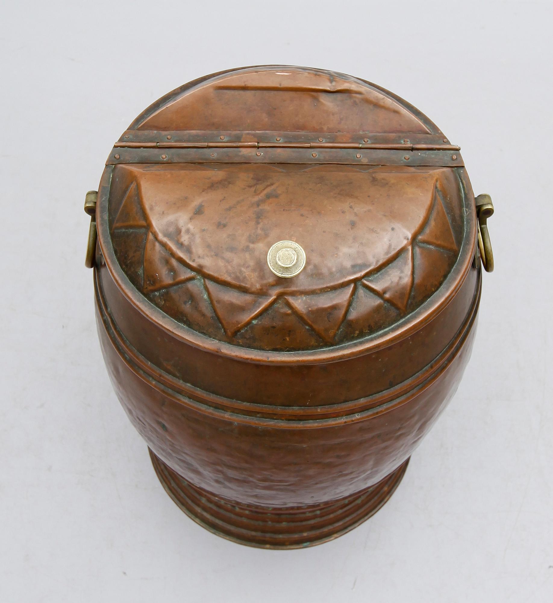 VATTENTUNNA, koppar, sent 1800-tal.