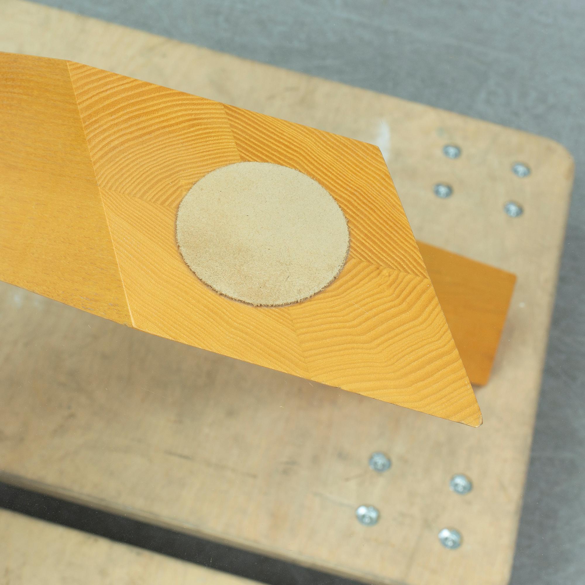 MARIO BELLINI, a 'La Rotonda' oak and glass table from Cassina. Designed in 1976.