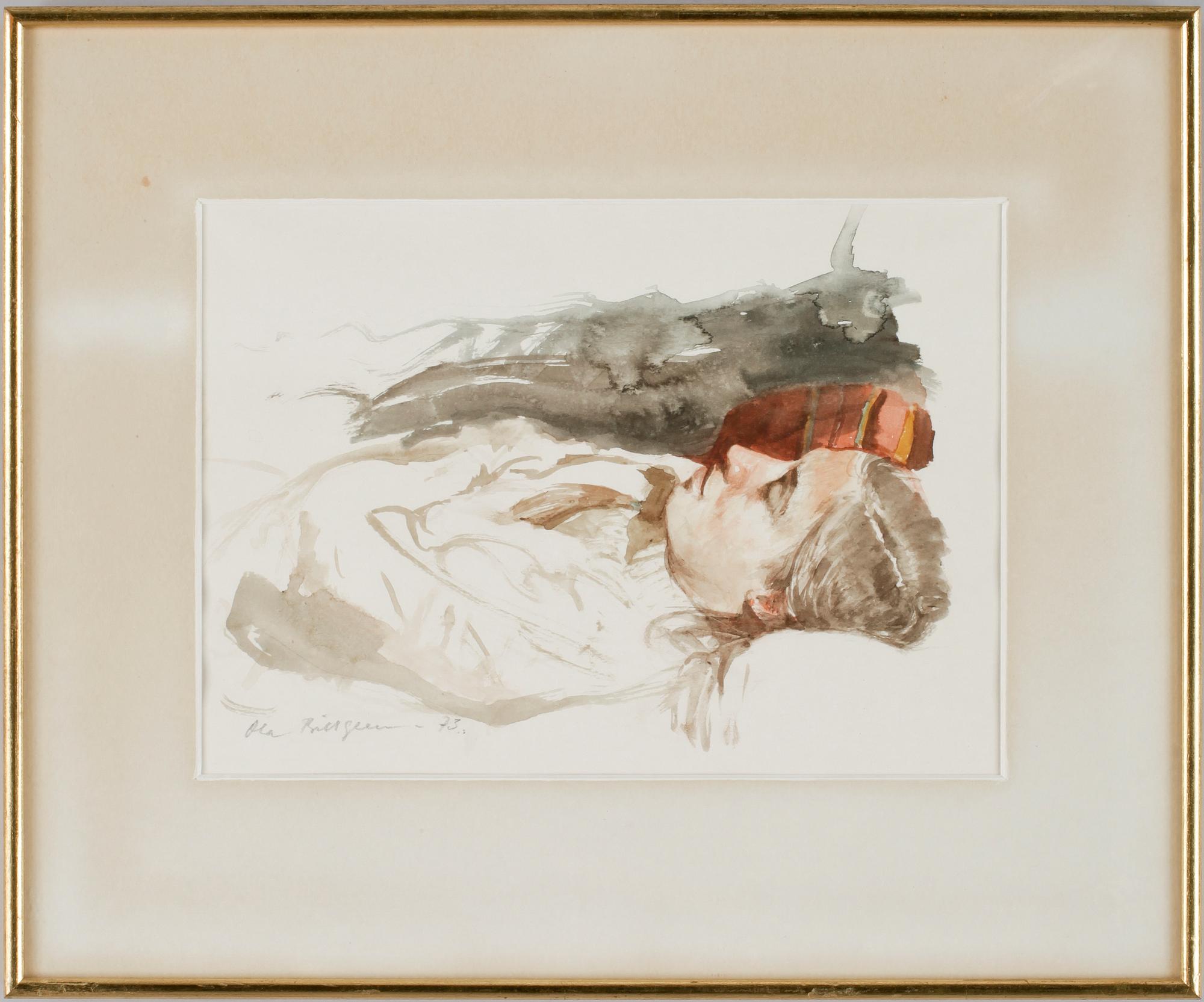 OLA BILLGREN, akvarell, sign och dat -73.