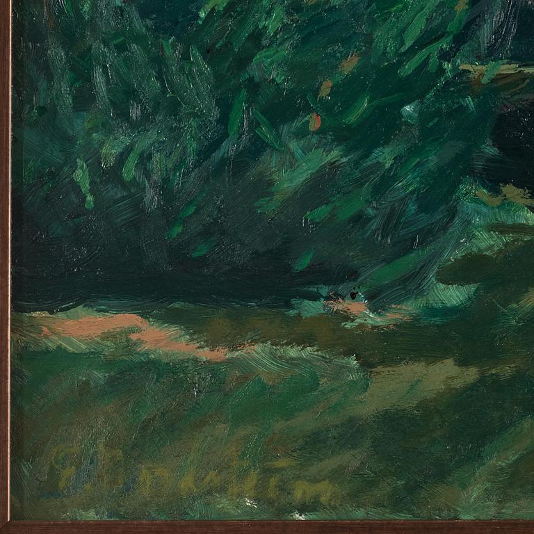 Gerhard Nordström, Verdure by the river.