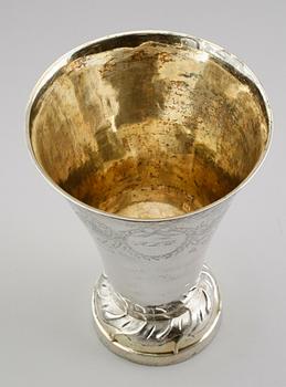 BÄGARE, silver, Johan Petter Ernander, Uppsala 1820. Vikt ca 410 gram.