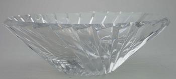 KRISTALLSKÅL, sign. Aimo Okkolin, Riihimäen Lasi. 1900-talets senare hälft.