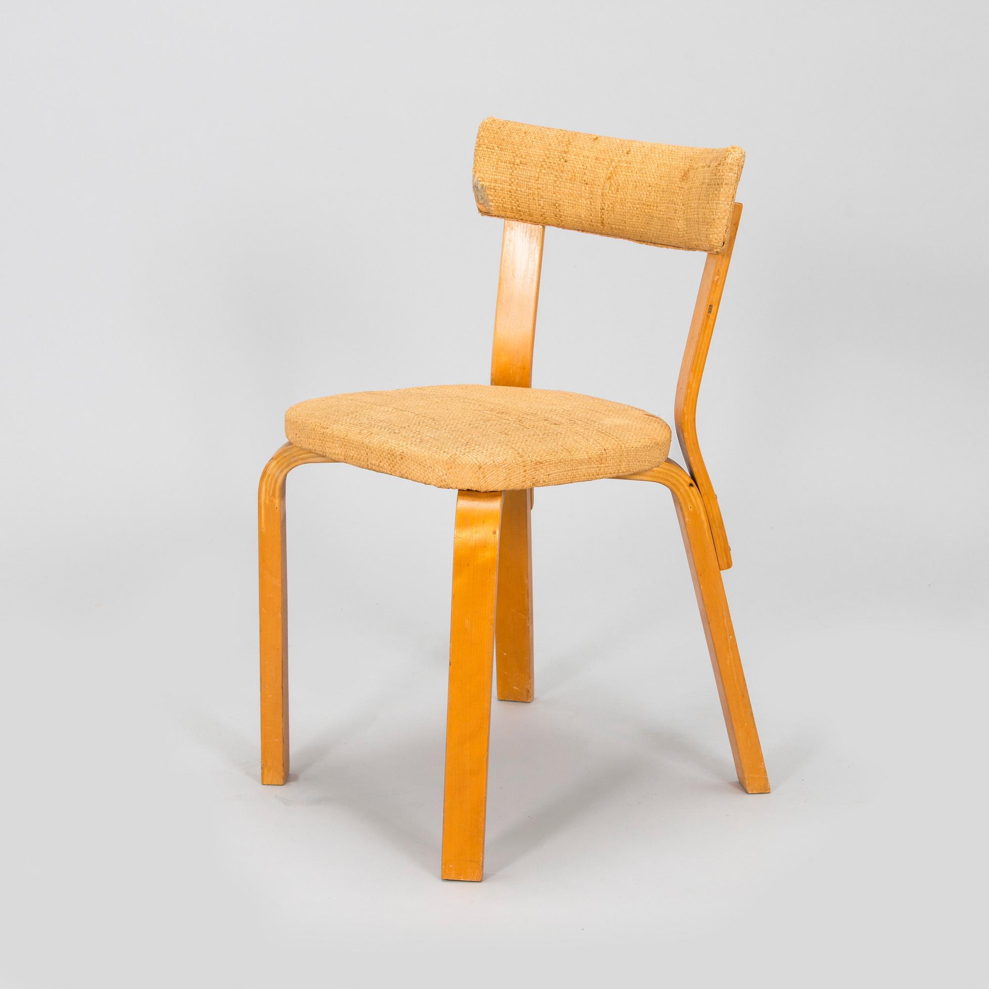 Alvar Aalto, mid-20th century '810' cabinet and a 
'69'chair Oy Huonekalu- ja Rakennustyötehdas Ab.