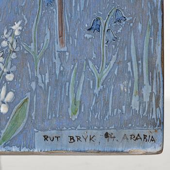 Rut Bryk, a stoneware plaque 'Ring a Ring O'Rosies', Arabia, Finland 1944.