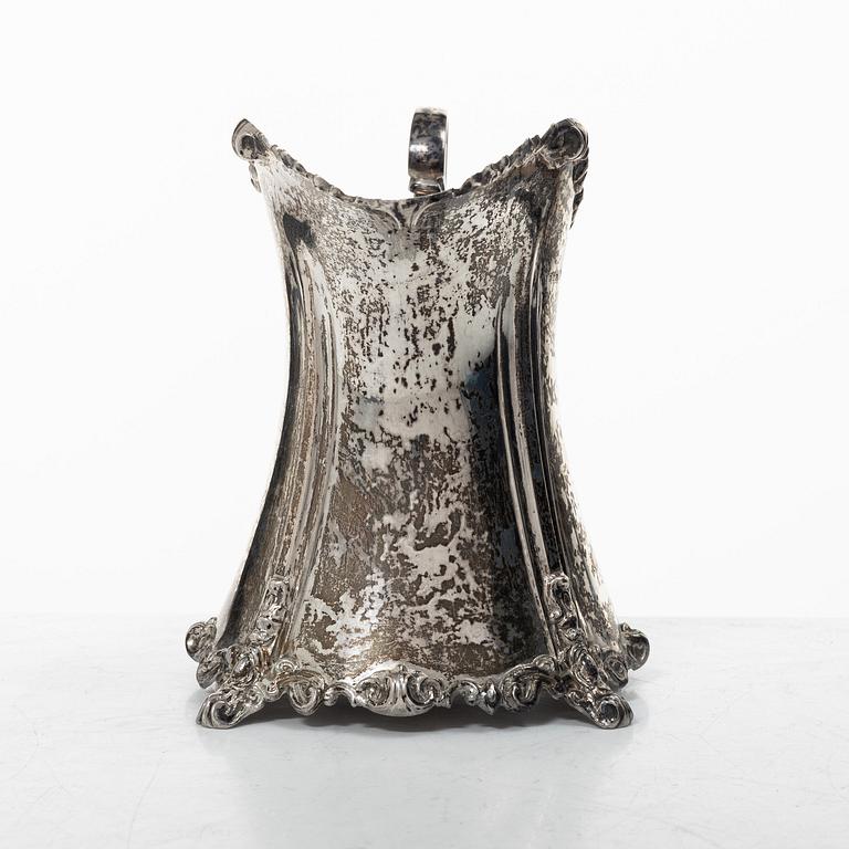 Gustaf Theodor Folcker, Cream jug, silver, neo-Rococo, Stockholm 1856.
