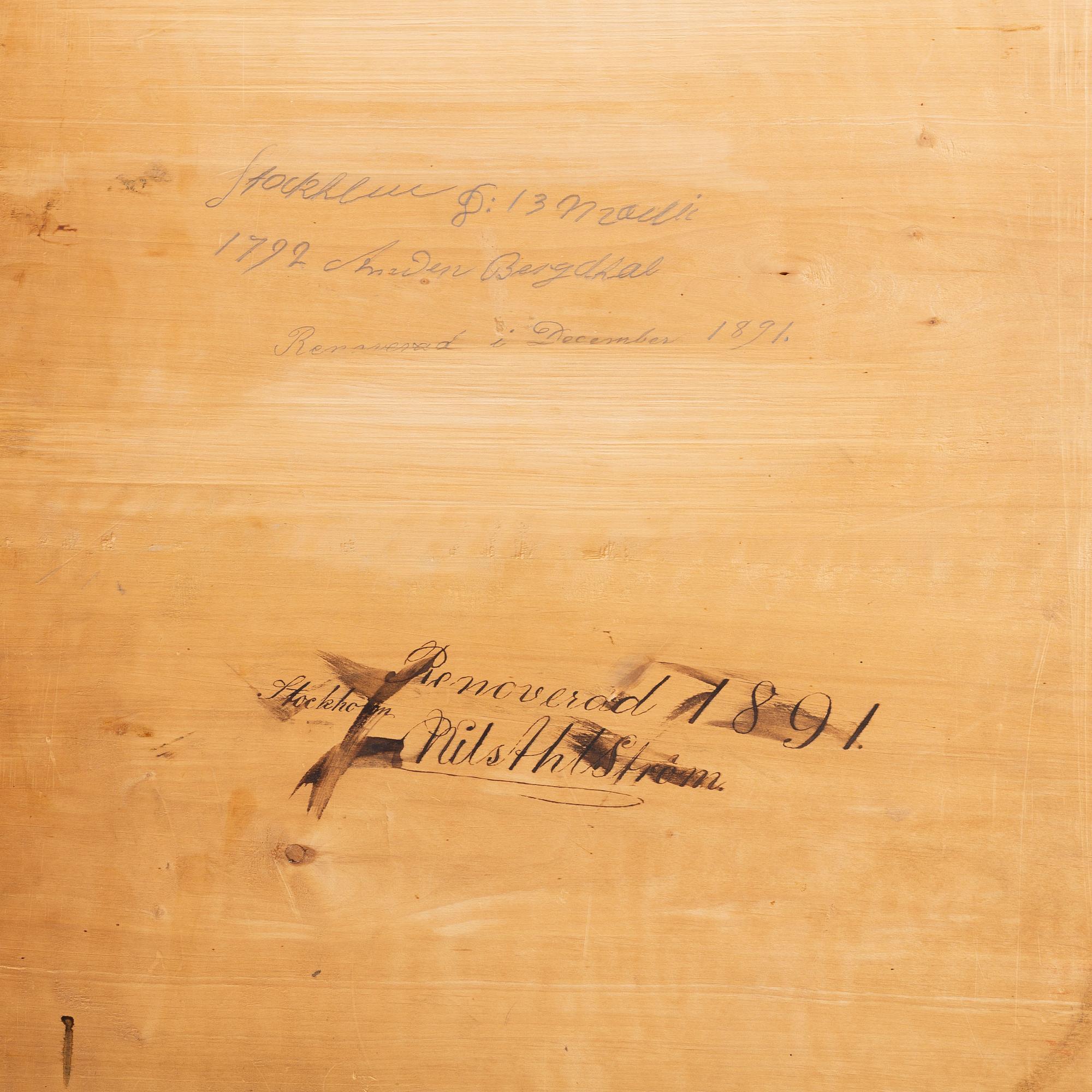 Sekretär, sengustaviansk i Gottlieb Iwersons art, mästare i Stockholm 1778-1813.