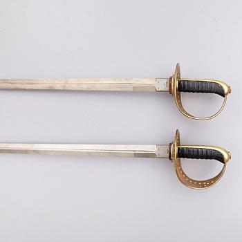 SABLAR, 2 st, modell 1893, för kavalleriet.