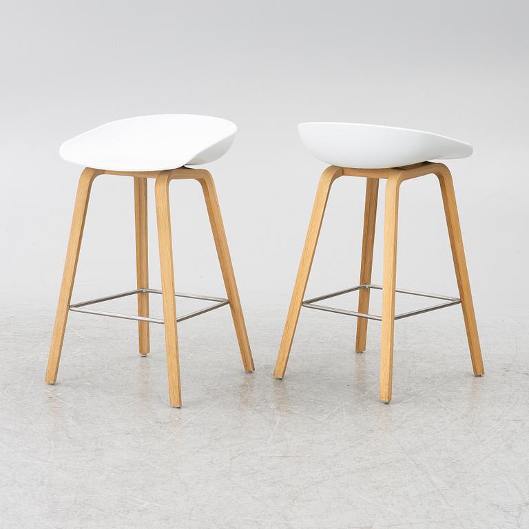 Hee Welling, four bar stools, 'AAS 32', HAY, Denmark.