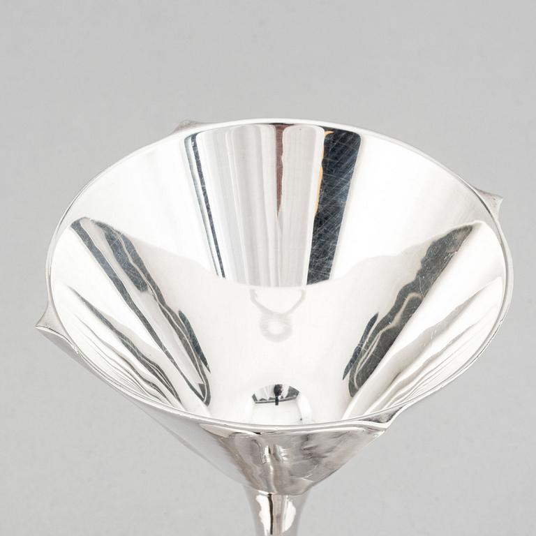 Sigvard Bernadotte, 24 pieces silver plate cocktail glasses, cups and mugs, GAB, Gense, Sweden.