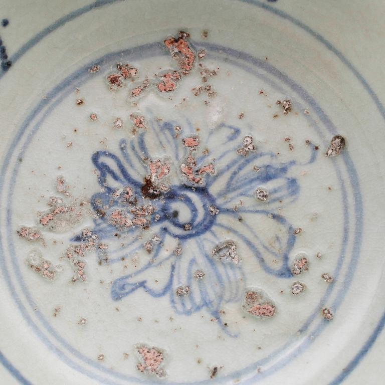 SKÅL, porslin,  södra Kina, Ming 1400-tal.