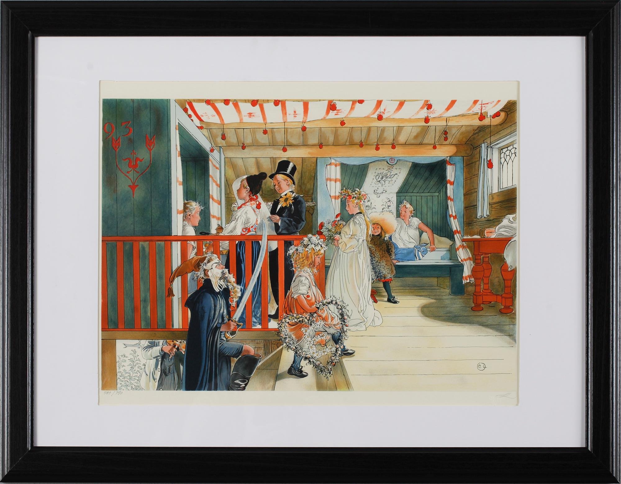 CARL LARSSON, efter, färglitografi, utgivare SWEB ART, signerad editoren och numrerad 565/790.