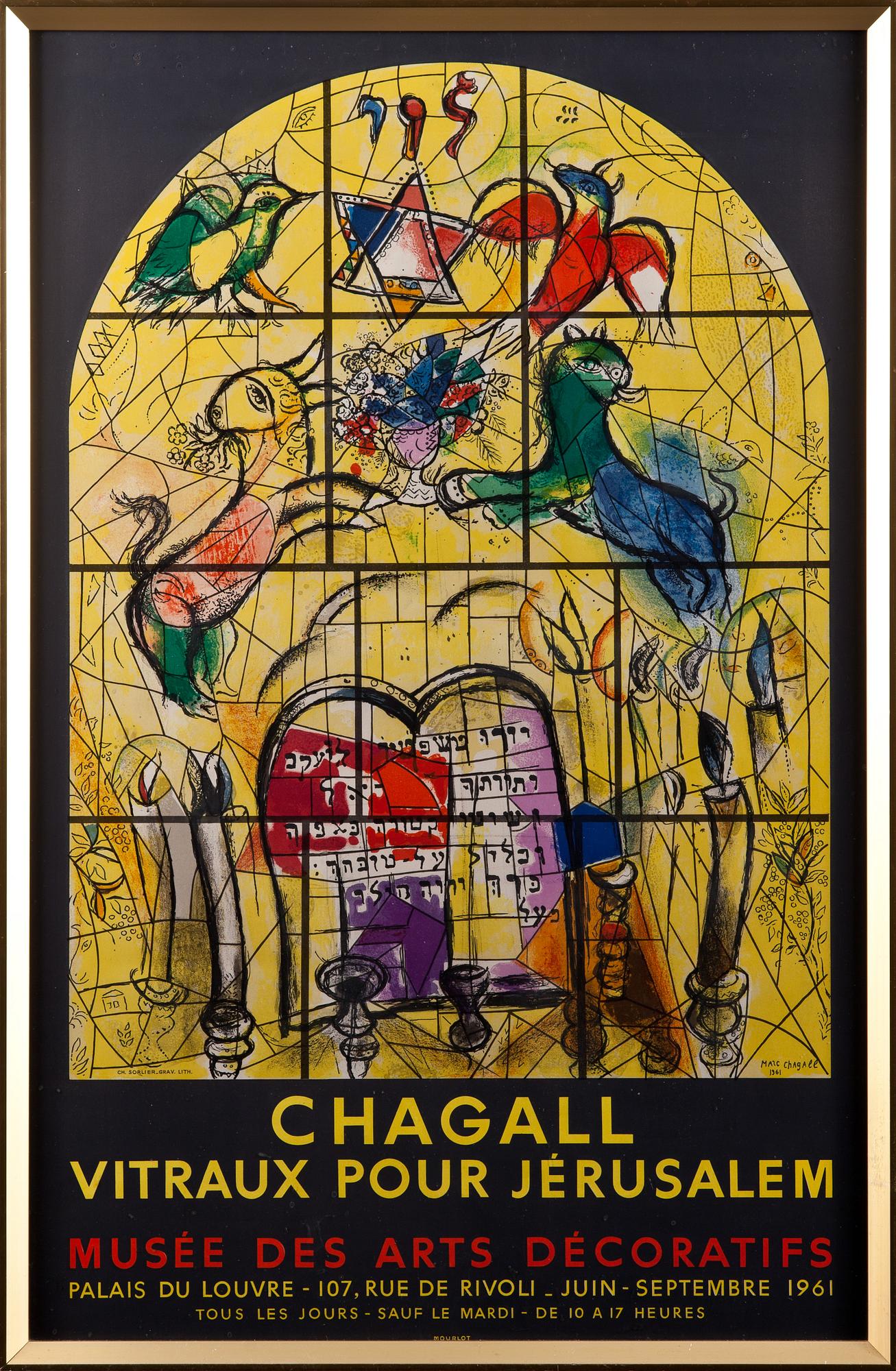 MARC CHAGALL, litografiska utställningsaffischer, 2 st.