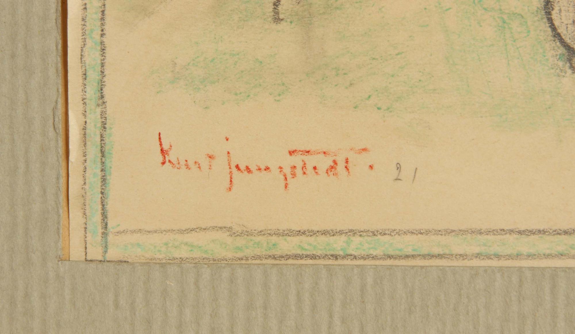 KURT JUNGSTEDT, krita, sign.