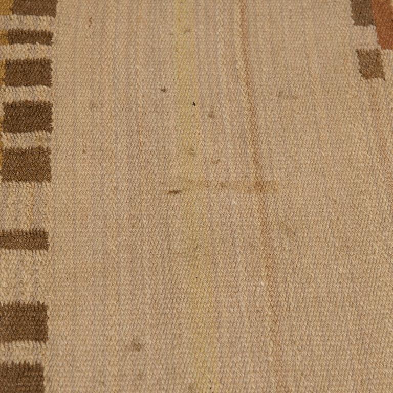 Impi Sotavalta, IMPI SOTAVALTA, A 1930s Finnish flat weave carpet for Kiikan Mattokutomo. Circa 358x244 cm.