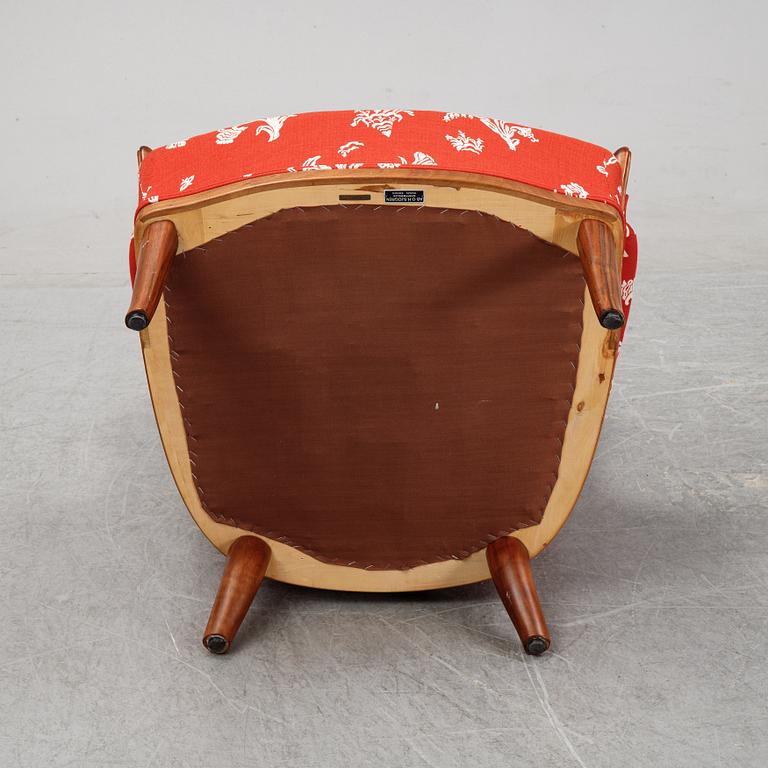 A 'Vår fru' armchair designed by Carl Malmsten, AB OH SJögren, Tranås, second half of the 20th century.
