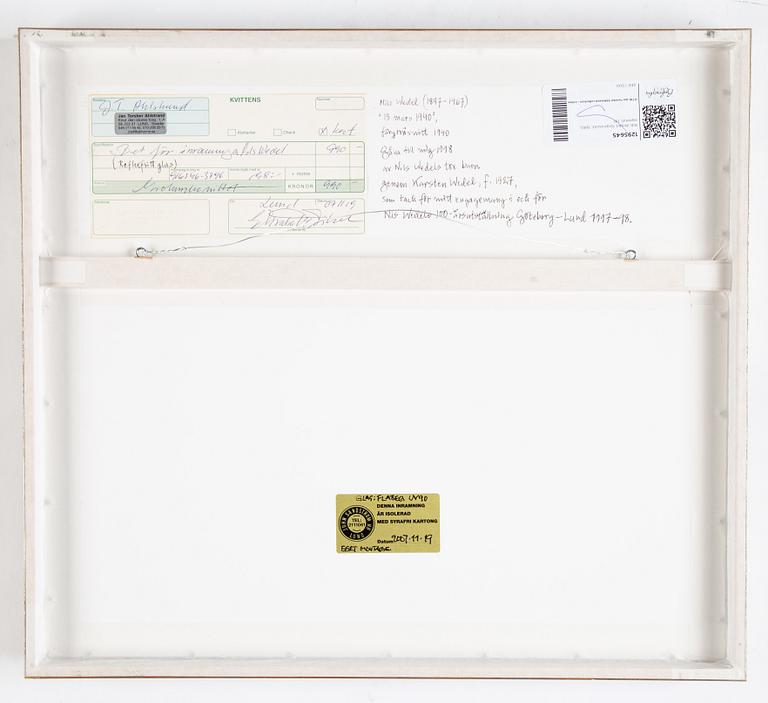 Nils Wedel, färgträsnitt, 1940, signerat.