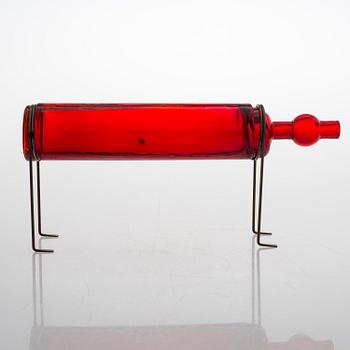 Markku Salo, A glass sculpture, 'Hot', signed M. Salo Nuutajärvi.