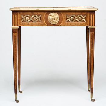 A Gustavian late 18th century table by Georg Haupt (master in Stockholm 1770-1784), not signed.