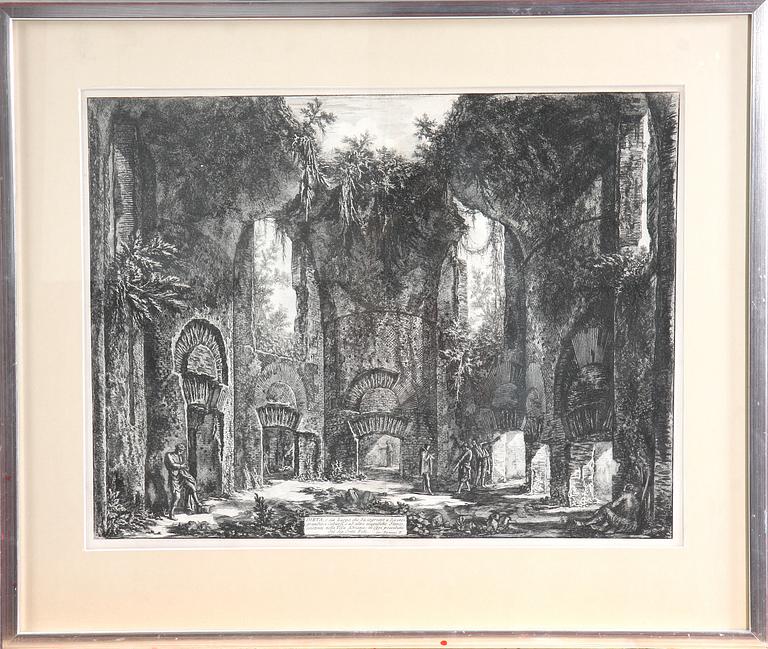 GIOVANNI BATTISTA PIRANESI, etsning, 1800-tal.