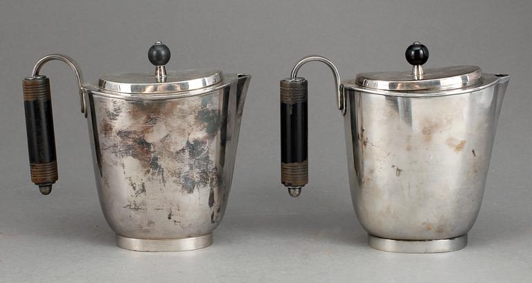 SERVISDELAR, 3 st, nysilver, bland annat  GAB, Stockholm, 1900-talets första hälft.
