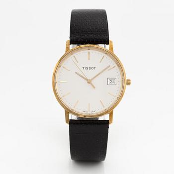 Tissot, wristwatch, 18K gold, 33.5 mm.