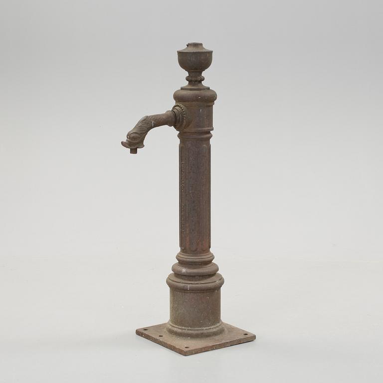 VATTENPUMP, gjutjärn, Park & Co Göteborg, omkring 1900.