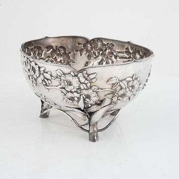 Skål, sterlingsilver, Arthur & Bond, Yokohama, Japan, ca. 1889-1923.