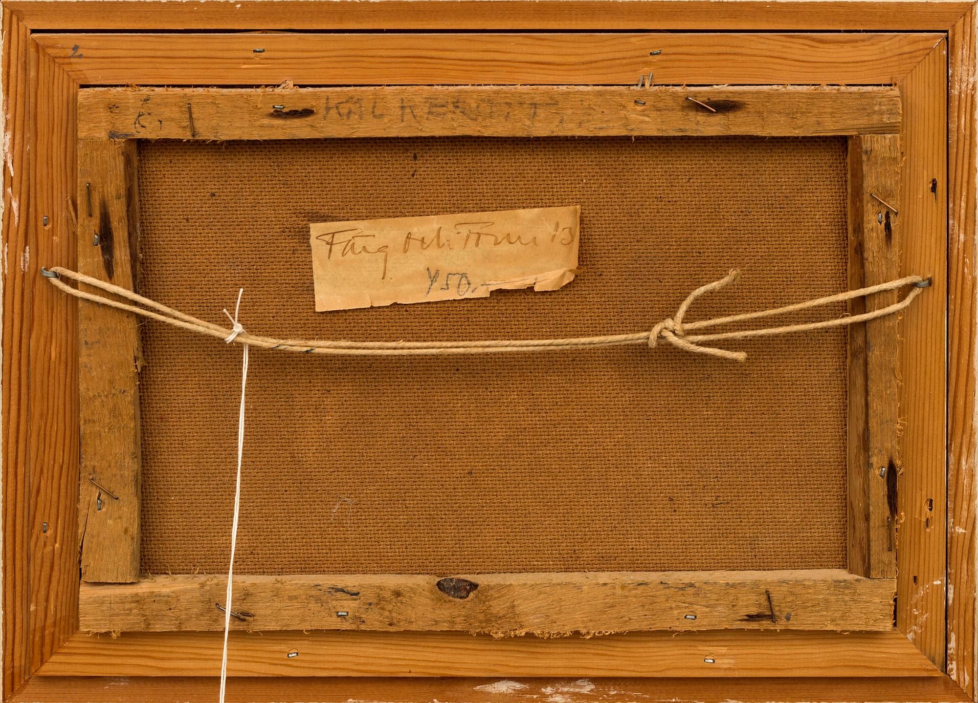 NILS-GÖRAN BRUNNER, olja på pannå. Signerad N G Brunner.