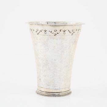 Petter Lund, bägare, silver, Stockholm 1769.