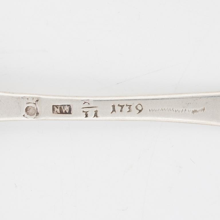 A set of  Silver Spoons, including Andreas Isberg, Skänninge 1814 (8 pieces).