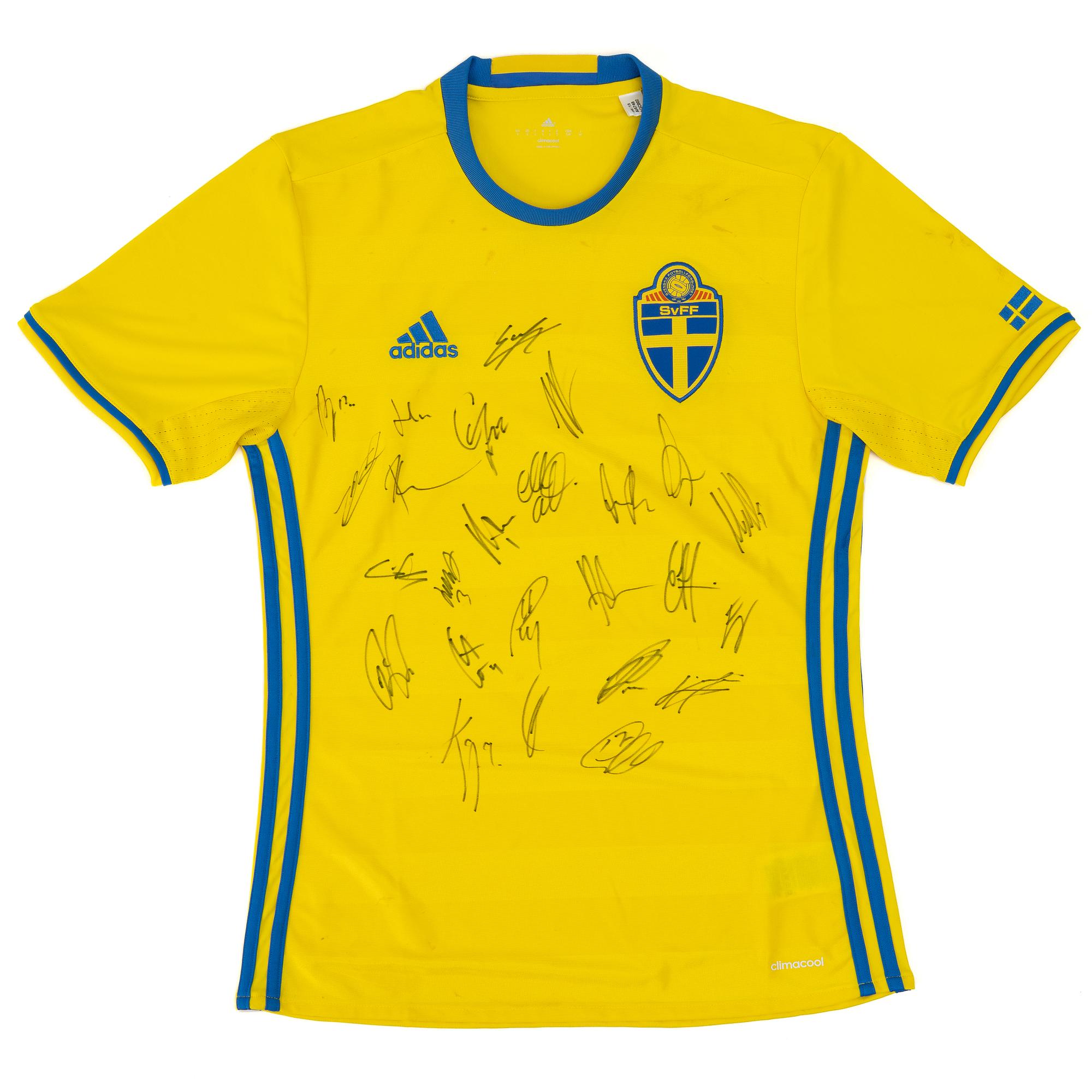 Signerad fotbollströja, svenska herrlandslaget, EM 2016.