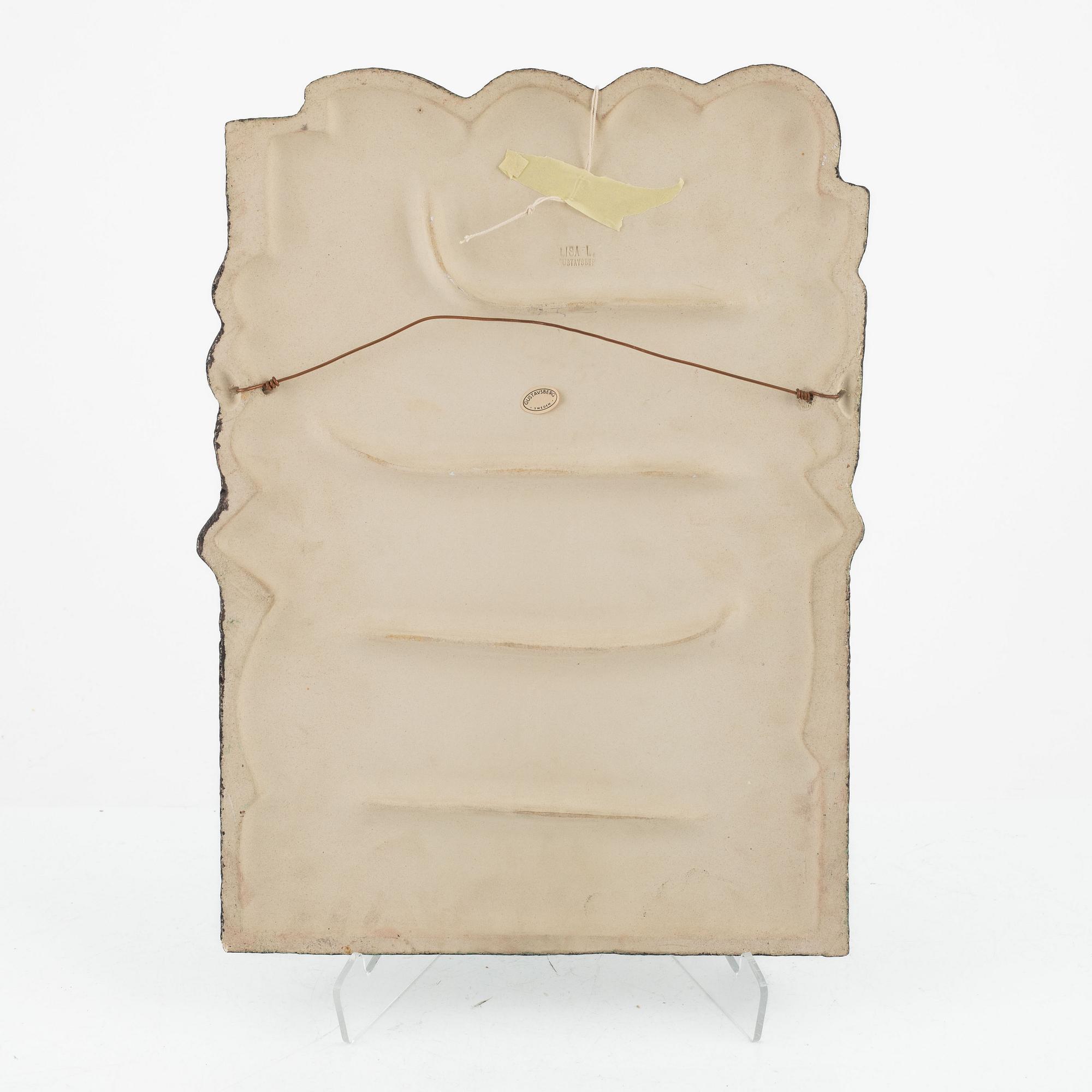 Lisa Larson, a stoneware relief, Gustavsberg, Sweden.