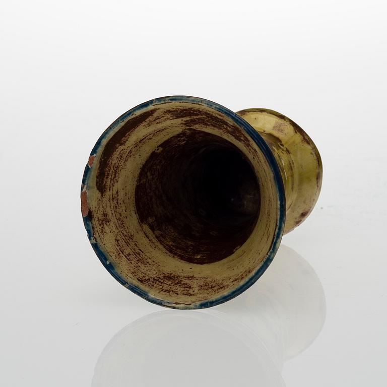 GERDA THESLEFF, A CERAMIC VASE. Signed GT, Finland. 1919.