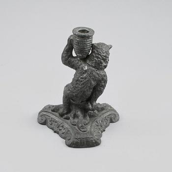 LJUSSTAKE, vitmetall, omkring 1900.