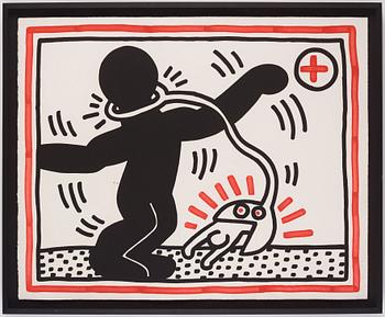 Keith Haring, "Untitled", ur: "Free South Africa".