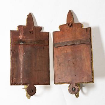 Spegellampetter, ett par, empirestil, 1900-tal.