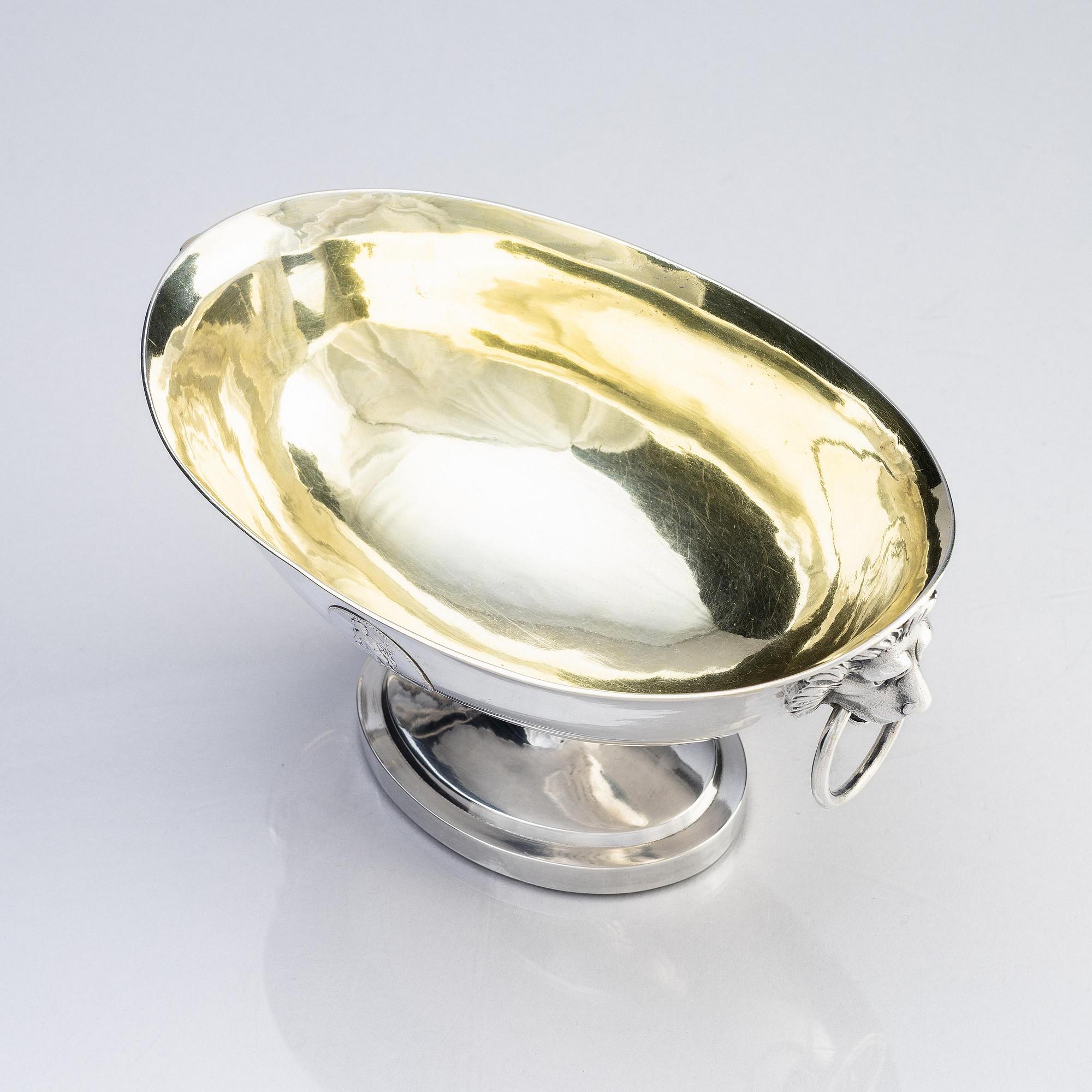Simson Ryberg, uppsatsskål, silver, Stockholm 1796. Sengustaviansk.