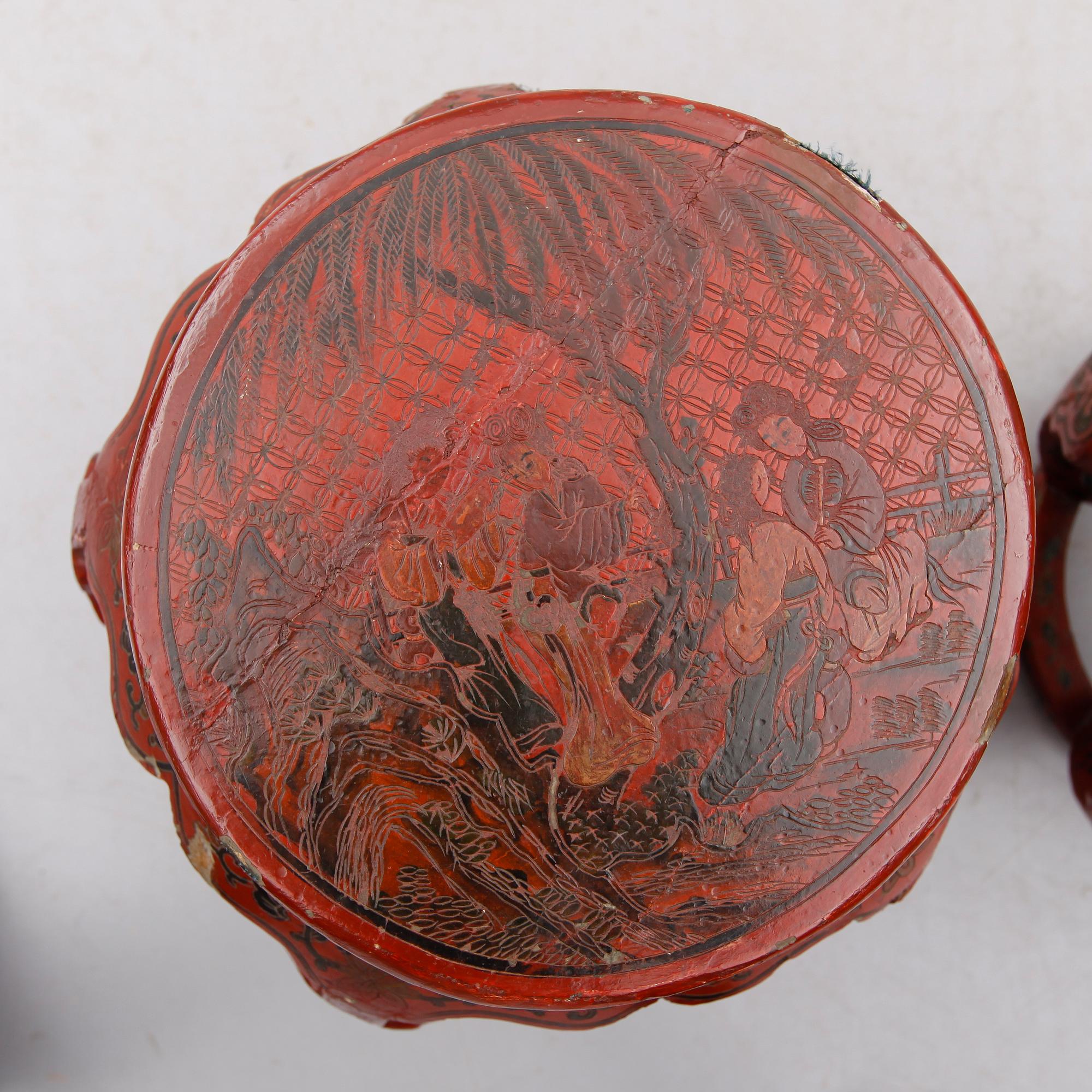 PIEDESTALER, 1 par, ostindiska, 1800-/1900-tal.