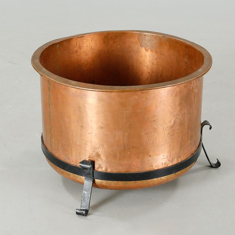 A 20th century copper vat.