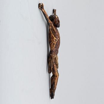 A 17th/18th century wooden crucifix.