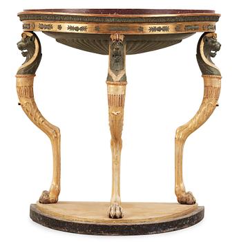 414. A late Gustavian early 19th century console table.