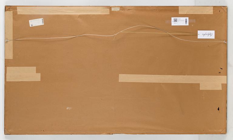 AN EMBROIDERY, wool on wool, ca 73,5 x 132 cm (plus 3 cm frame), Sweden first half of the 20th century, probably Scania.