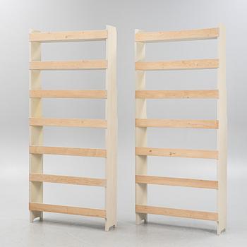 Bokhyllor, ett par, "Ekolsund", IKEA:s 1700-talsserie, 1990-tal.