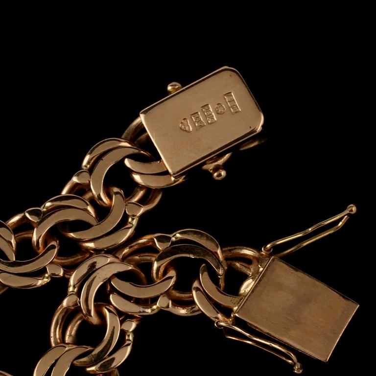 ARMLÄNK, 18k guld, Alton, Falköping, 1961. Vikt 34 g.