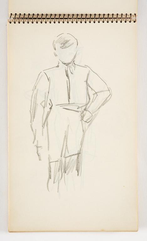 Lotte Laserstein, 3 skissböcker med blyertsteckningar.