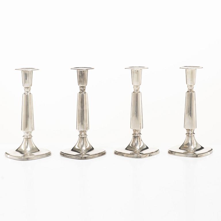 Tore Eldh, Four silver candlesticks, Carlson K & E, Gothenburg, 1968.