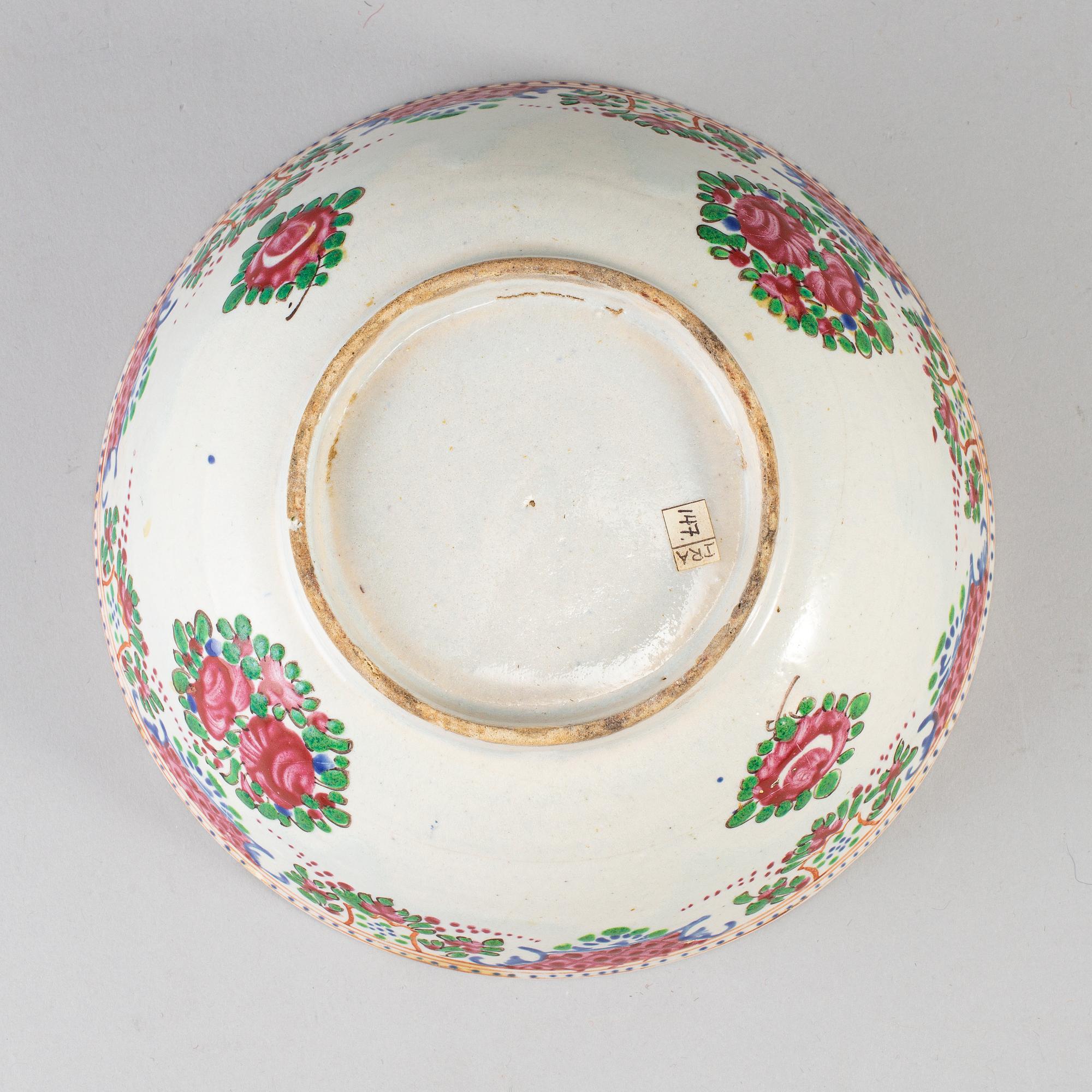 A BOWL, pottery, diameter ca 20,5 cm, Persia (Iran), second half of the 20th century.